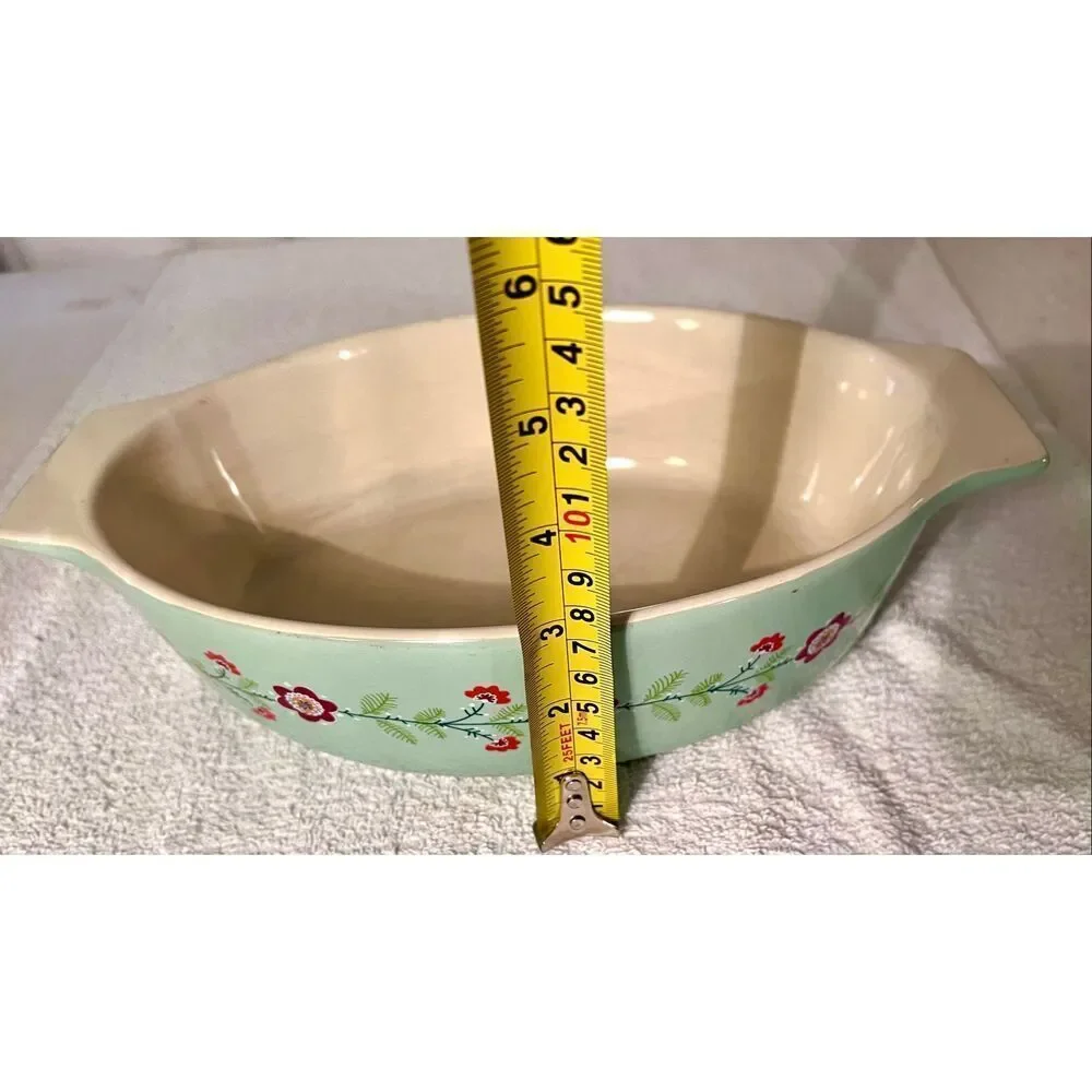 World Market Casserole Floral Oval Baking Dish Bakeware Ceramic
